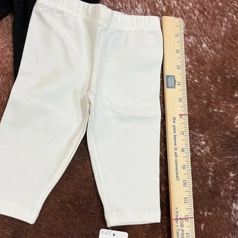 3/$20 Bundle 🌈The Children’s Place 2-Pk  Leggings Knit Black White 18-24M capri